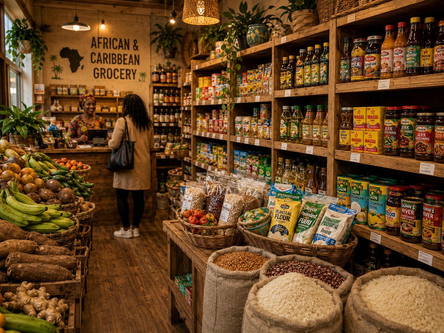 Inside Aseda African Caribbean Market
